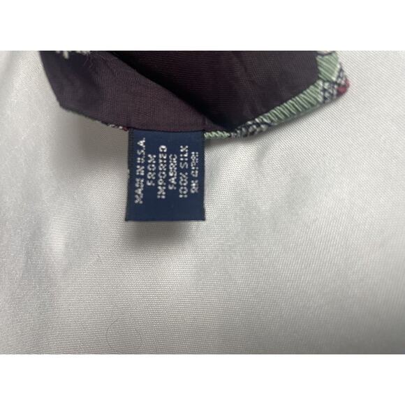 Polo Ralph Lauren Men’s Tie Green Paisley 100% Silk Hand Made in USA RN41381 - Picture 4 of 5